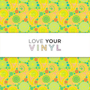 Yellow Green Paisley Patterned Vinyl LYV_832